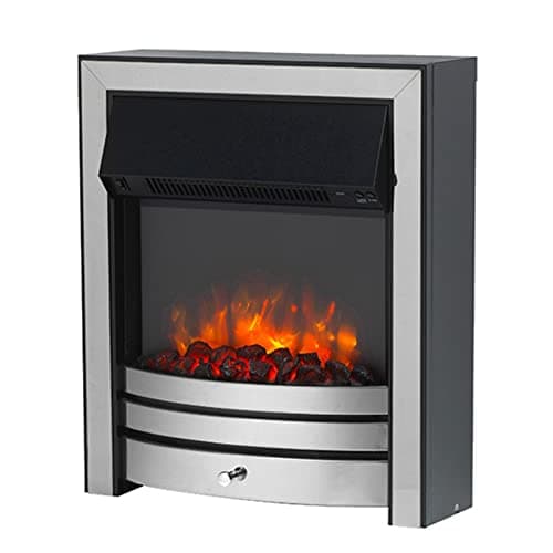 Image of Endeavour Fires Roxby Inset Electric Fire Chrome Trim and Fret, 220/240Vac 1&2kW, 7 Day Programmable Remote Control Freestanding Electric Fire (with full depth spacer)