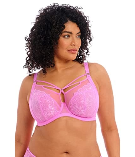 Image of Elomi Women's Brianna Underwire Plunge Bra, Opaque, Very Pink, 34GG US