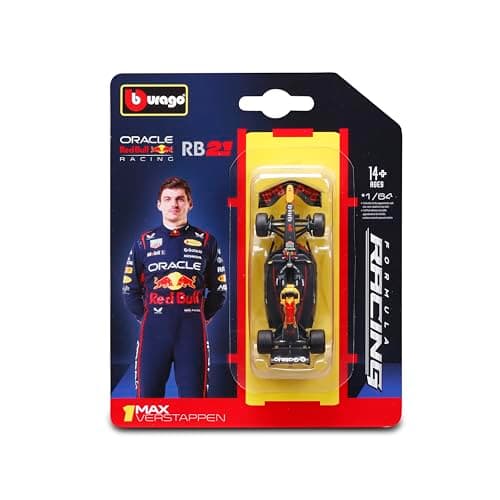 Image of Bburago - F1 Red Bull Racing RB21 2025#1 Max Verstappen, 1:64 Scale Diecast Car, Detailed Formula 1 Single-Seater Replica, Official Colours, Collectible Blister Pack, Recommended Age 14+ Years