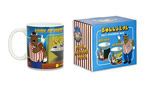Image of xpressions Bullseye TV Darts Show Official Bully Heat Change Mug in Gift Box