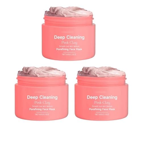 Image of Australian Pink Clay Porefining Face Mask, Clearing Clay Mask with Vitamin C & Antioxidants, Moisturizing, Blackhead Remover, Evens Tone, Face Masks Beauty, Skin Care (3)