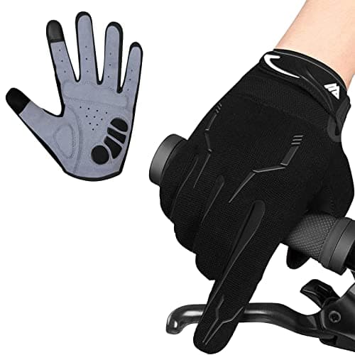 Image of WESTWOOD FOX WFX Cycling Gloves Full Finger Mountain Bike Gloves Touchscreen MTB Gloves Padded Anti-Slip MTB Road Biking Sports Gloves for men and women (Black, M)