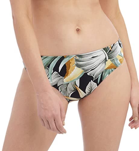 Image of Fantasie Bamboo Grove Mid Rise Swim Brief (501672), Jet, Medium