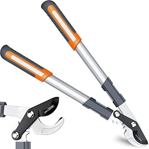 Image of AIRAJ Bypass Loppers,Light Duty Tree Loppers,SK-5 Sharp Carbon Steel Blade, with Gear Drive Cutting System,Branch Lopper for handling Smaller Woody Vines, Live Branches and Twigs