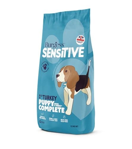 Image of Burgess Sensitive Dry Puppy Food Rich in Turkey, 12.5 kg