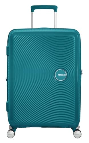 Image of American Tourister Soundbox - Hard Shell Suitcase 67 cm Medium - Trolley Suitcase with 4 wheels, TSA Lock, Expandable & Light - 71.5/81 L - Green (Jade Green)