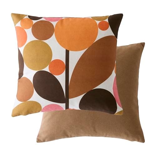 Image of Orla Kiely Bubble Flower Microfibre Filled Cushion – Sienna (45cm x 45cm)