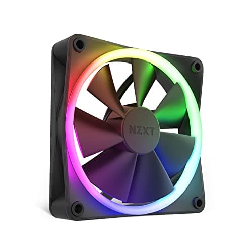 Image of Nzxt F120 RGB Fans - RF-R12SF-B1 - Advanced RGB Lighting Adjustment - Whisper Quiet Cooling - Single (RGB Fan and Controller Required & Not Included) - 120 mm Fan - Black