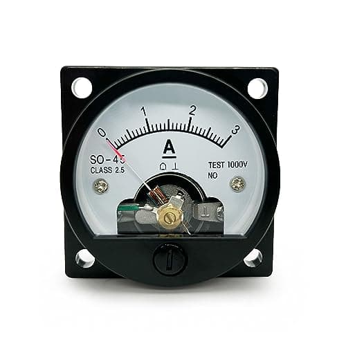 Image of LEPEVNEY Analog Dial Panel Meter Voltmeter Gauge SO-45 Round Current Measuring Ammeter DC 3A