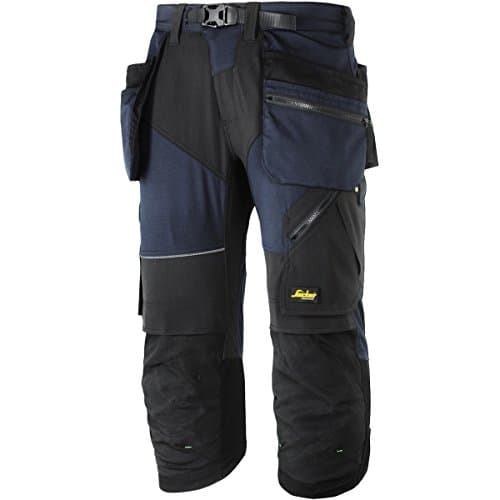 Image of Snickers 69059504048 Size 48 "Flexiwork" Work Pirate Trousers - Navy Blue/Black