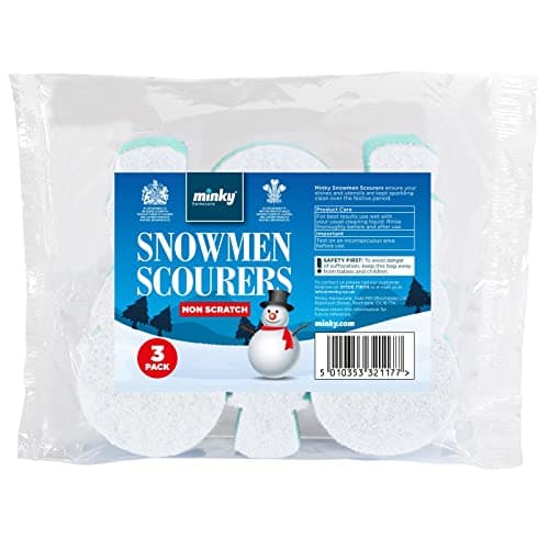 Image of Minky Non Scratch Snowmen Scourers