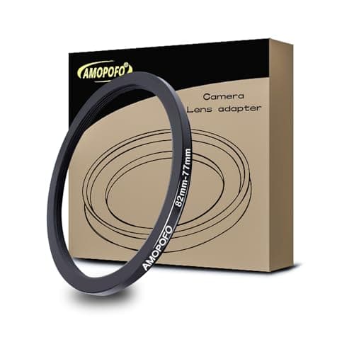 Image of 82 to 77mm Camera Filter Ring/82mm to 77mm step down ring Filter Adapter for UV,ND,CPL,Metal Step down rings,Compatible with for All 77mm UV,ND,CPL Camera Filter accessories.(82-77mm)
