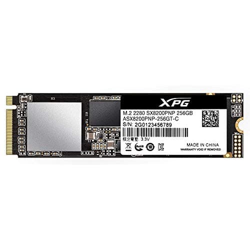 Image of ADATA XPG SX8200 Pro 256GB M.2 Gaming Solid State Drive (SSD), black