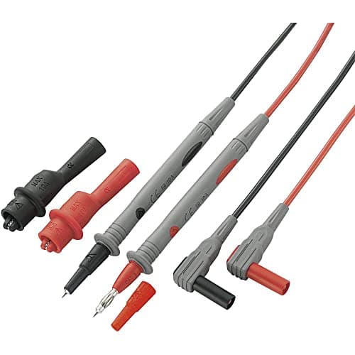 Image of VOLTCRAFT Safety Testing Device, MS-2 MESSLEITUNGSSATZ, Hand-operated, Multimeter, 1000V, EN61010-031: 2008, 2x PVC test leads with probe tips and alligator clips