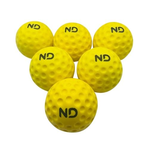 Image of ND Sports Cricket Bowling Machine Balls - 6 Pack | High-Performance Training Balls for All Bowling Machines | Durable PVC, Accurate Flight, Ideal for Batting Practice & Skill Improvement (Yellow)