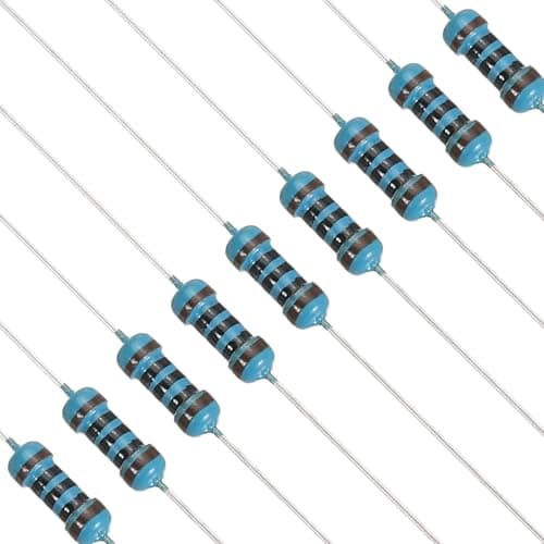 Image of PATIKIL 100 Ohm Resistor, 120Pcs 1/4W(0.25Watt) Metal Film Fixed Resistor Kit 1% Tolerance Multiple Values of Resistance Optional for DIY Electronics Projects Computer TV Circuit Board