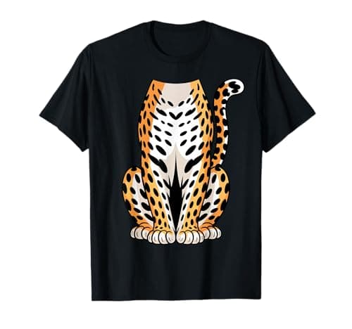 Image of Leopard Shirt Adult Men Women Kids Cheetah Body Costume T-Shirt