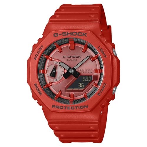Image of G-Shock Casio Analog-Digital Watch GA2100, Red, 45.4 mm, Modern, Casual