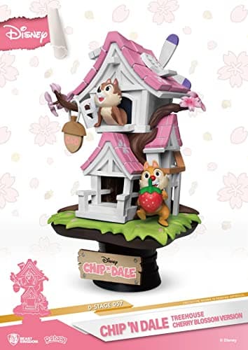 Image of Beast Kingdom Toys Disney D-Stage PVC Diorama Chip 'n Dale Tree House Cherry Blossom Ver. 16 cm