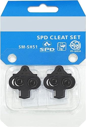 Image of NAACOO Bike Cleats Compatible with Shimano SPD SH51 SH56 Cleats - Spin Peloton Indoor Cycling Clips & Mountain MTB Bike Bicycle Cleat Clips Set (SH-51 A+)