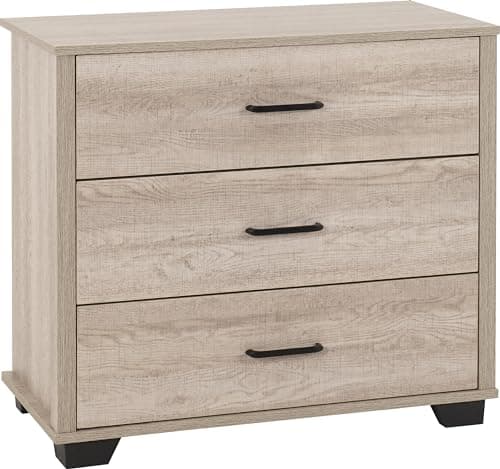 Image of Seconique Oliver 3 Drawer Chest in Light Oak Effect