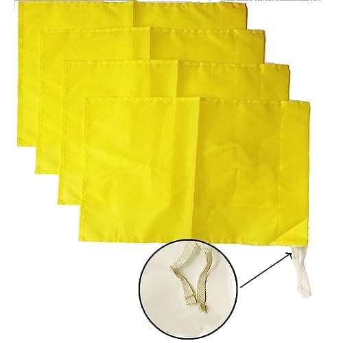 Image of 22Yards Pro Training Corner Flags - Pack of 4, Corner Flags with Thread - YELLOW
