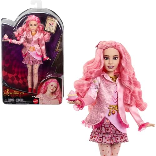 Image of Mattel Disney Descendants: The Rise of Red Fashion Doll & Accessory - Bridget, Young Queen of Hearts with Movie-Inspired Clothes & Cupcake, HWT91
