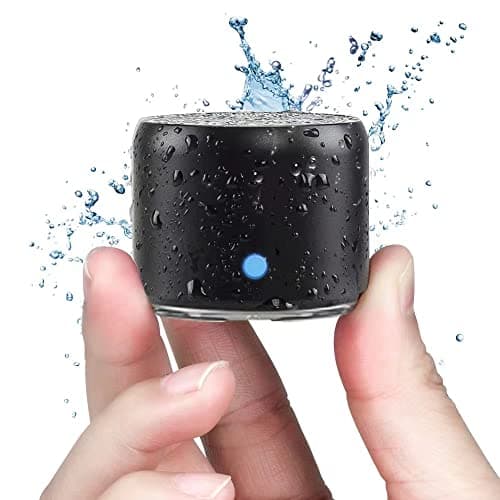 Image of EWA Travel Case Packed, A106 Pro Wireless Mini Bluetooth Speaker with Custom Bass Radiator. IP67 Waterproof, Small But Loud, Portable Speakers for Car, Bike, Outdoors, Shower (Black)