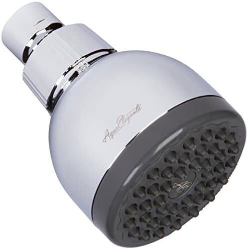 Image of Aqua Elegante High Pressure Shower Head - Best 3 Inch Wall Mount Bathroom Showerhead for Boosting Low Flow with Anti-Clog Nozzles & Adjustable Brass Ball Joint - 2.5 GPM - Polished Chrome