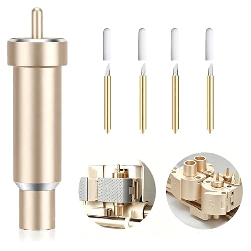 Image of 5 Pcs Deep Cut Blade Set, Fine Point Blade with housing for Cricut Explore 2/3 & Maker 2/3, 60° Replacement Blades for DIY Crafts, Housing for Precision Cutting for Slicing Cuts Glitter Vinyl