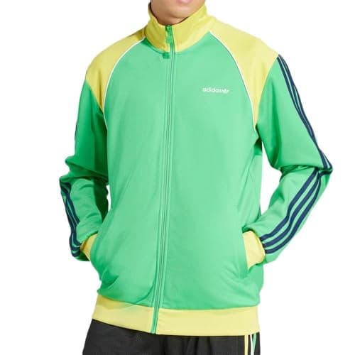 Image of Green and Yellow Track Top by adidas Originals