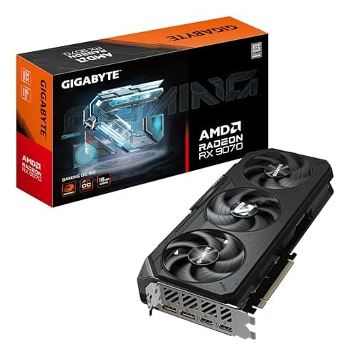 Image of Gigabyte Radeon RX 9070 Gaming OC 16G Graphics Card - 16GB GDDR6, 256bit, PCI-E 5.0, 2700 MHz Core Clock, 2 x DisplayPort, 2 x HDMI, GV-R9070GAMING OC-16GD