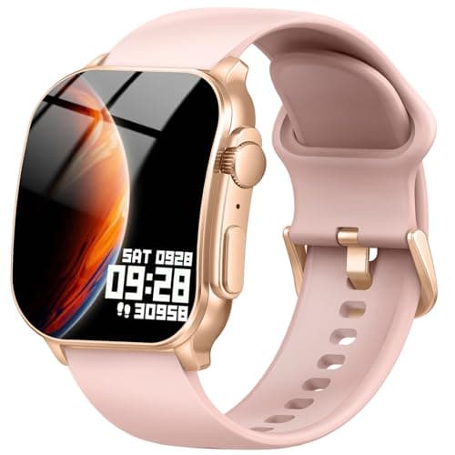 Image of Smart Watch for Women Answer/Make Call, 2.01" AMOLED Curved Screen Fitness Watch with 110+ Sport Modes, 2026 Smartwatch with Heart Rate/Sleep/Stress Monitor, IP68 Activity Tracker for Android iOS/Pink