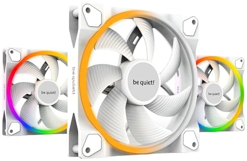 Image of be quiet! Light Wings 140mm PWM White fan, 3 fans included, ARGB lighting, multiple colors and modes, silence-optimized fan blades, high air pressure, low noise-generating turbulences