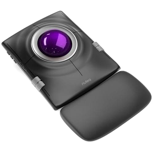 Image of Nulea M512 Wireless Trackball Mouse, Ergonomic 55mm Trackball, Adjustable DPI for Precise Control, Left or Right Hand Compatible, Rechargeable, Multi-Device Bluetooth & 2.4GHz