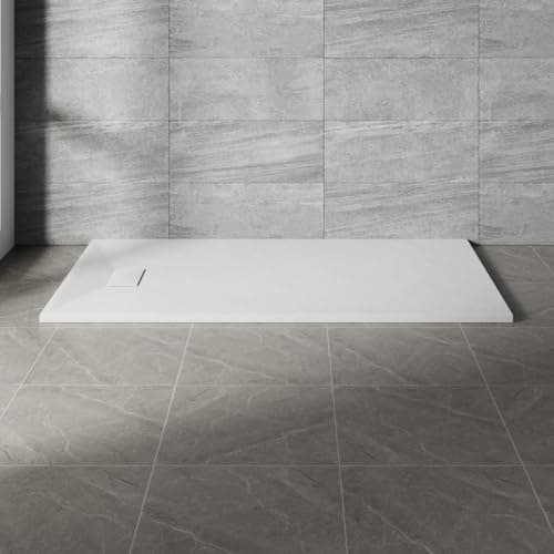Image of NRG 1500x900mm White SMC Rectangle Shower Tray Slip-Resistance Bathroom Shower Enclosure Base Tray