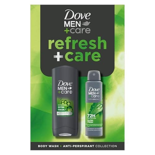 Image of Dove Men+Care Refresh+Care Duo Gift Set with a body wash and an anti-perspirant deodorant perfect gifts for him 2 piece