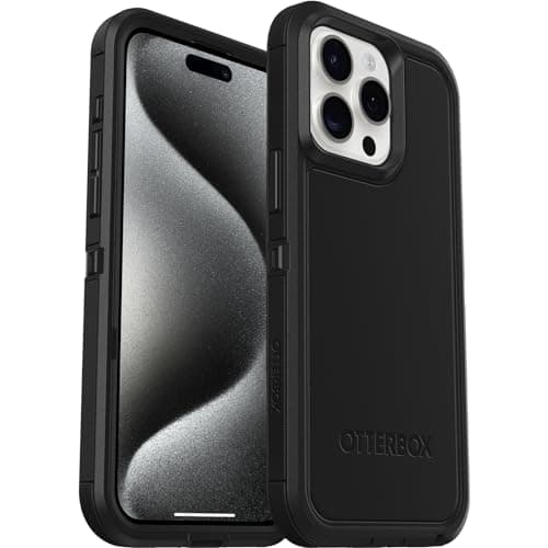 Image of OtterBox Defender XT Case for iPhone 15 Pro Max with MagSafe, Shockproof, Drop proof, Ultra-Rugged, Protective Case, 5x Tested to Military Standard, Black