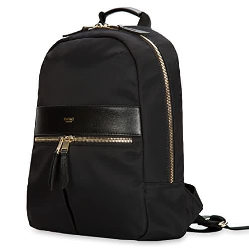 Image of KNOMO Mini Beauchamp 10 Inch Backpack for Women - Small Ultra-Lightweight Daypack with RFID Protection - Water-Resistant Nylon Commuter Bag for Tablets and E-reader, Black