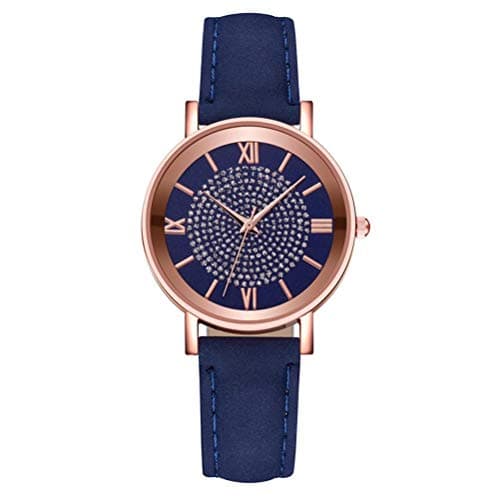 Image of KENANLAN Classic Quartz Watch for Women, Elegant Watch with Leather Band,Womens Leather Watc for Women/Girls Fashion