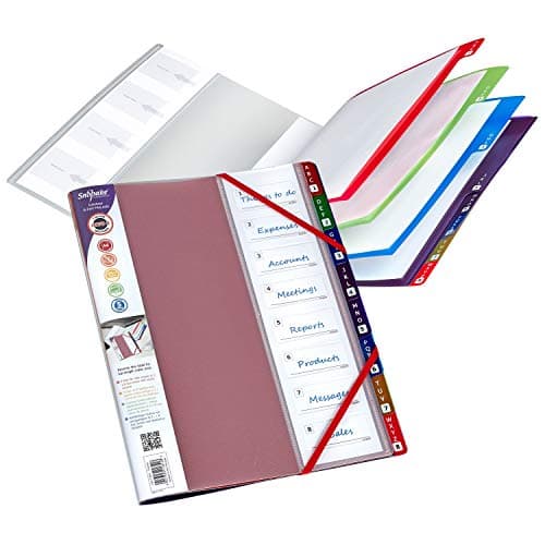 Image of Snopake A4 FileLastic 8-Part Rainbow with Duo Index [Pack of 1] Multi-Part File/Divider with Elasticated Closure [15804]