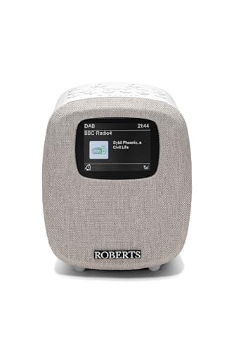 Image of Roberts ORTUS5 FM/DAB/DAB+ Digital Clock Radio with Bluetooth, Alarms and Colour Display, White