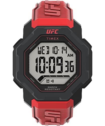 Image of Timex UFC Strength Knockout Men's 48mm Red Resin Strap Watch TW2V88200
