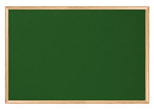 Image of BI-OFFICE Felt Earth-it Executive - Oak Frame Table Top 900 x 600 mm, Green