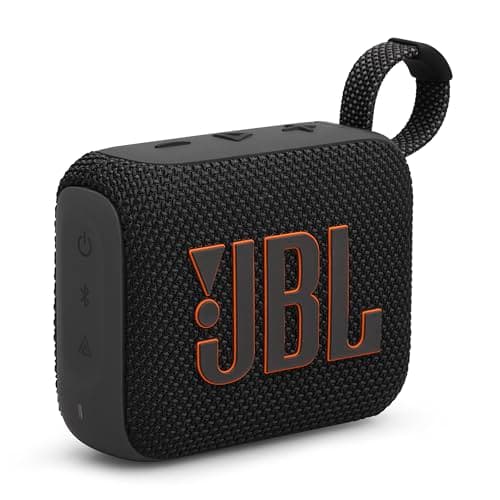 Image of JBL GO4 Bluetooth Speaker, USB C Charging, IP67 Dustproof, Waterproof, App Compatible, Passive Radiator, Portable, Black
