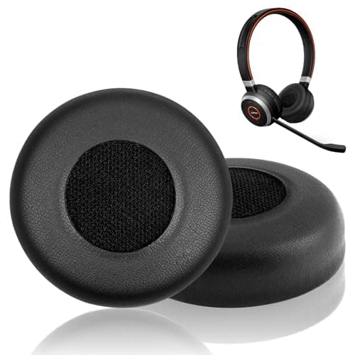 Image of AXFEE Replacement Earpads for Jabra-Evolve 20 20SE 30 30II 40 65 65+ On-Ear Wireless Headset, Headphone Replacement Ear Pads Cushions with Premium Softer Protein Leather and Memory Foam
