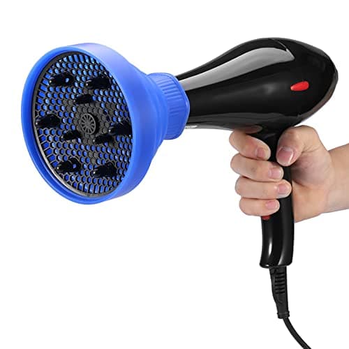Image of Universal Diffuser for Hairdryer, Enhances Curly Care and Styling, Salon Quality Attachments, for Curly or Wavy Hair Styling, Dry and Gain Maximum Volume Without Frizz, for All Types, Blue