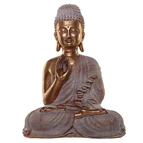 Image of Puckator Thai Buddha Figurine - Gold and White Spiritual