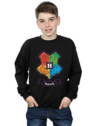 Image of Harry Potter Boys Hogwarts Junior Crest Sweatshirt 9-11 Years Black