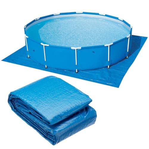 Image of Mineup Rectangle Pool Ground Cloth, 274 * 274CM Foldable Swimming Pool Floor Protector, Waterproof Square Swim Pool Mat, Ground Sheet Paddling Pool Protective Mat for Frame Pool, Above Ground Pools